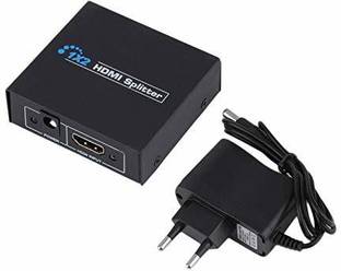 GIPTIP 2 Ports HDMI Splitter 1x2, HDMI Splitter 1 in 2 Out, Supports 3D 4K x 2K @30HZ Full HD 1080P, Support For TVs or Multi Monitor Adapter at Same Time Media Streaming Device