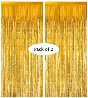 TNDECORLY Gold Foil Curtain