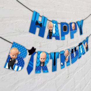 ZYOZI Boss Baby Birthday Banner Party Supplies for Kids Birthday Party Decorations Party Supplies Banner