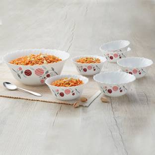Larah by Borosil Opalware Serving Bowl Dahlia