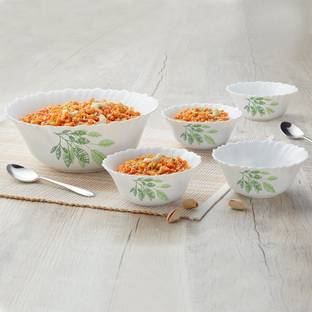 Larah by Borosil Opalware Dessert Bowl Fauna