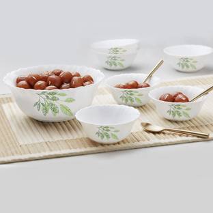 Larah by Borosil Opalware Dessert Bowl Fauna