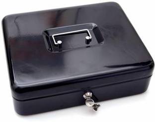 Bloriza Latest Heavy Metal New Locking Large Cash Box for Home Office Shop Money Cash,Color -BL-04 Cash Box