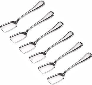 कोनवाय 6Pc Ice Cream Spoon Stainless Steel स्टेनलेस स्टील आइस-क्रीम स्पून सेट