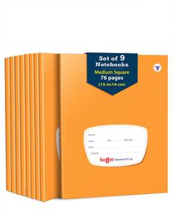 Target Publications Medium Square Maths Notebooks for School Kids |15.5 x 19 cm Hard Cover with Label | Maths Notebook with Fun Activity | Square, Regular Notebook Checks 684 Pages