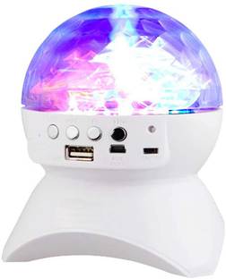 CraftQua Diwali Disco Lamp with Bluetooth Speaker- Crystal Rotating Bulb Magic Disco LED Light for Party, Christmas & Diwali Decoration | Rechargeable Disco Bluetooth Bulb Single Disco Ball
