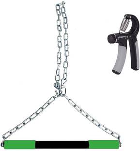 HACKERX Height Increasing & Pull up Chain Chin up Bar with adjustable hand gripper Fitness Accessory Kit Kit