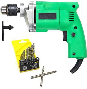 Shopper52 10mm Powerful Electric Drill Machine With 13Pcs Drill Bit Set - CMDRL13BT CMDRL13BT Angle Drill