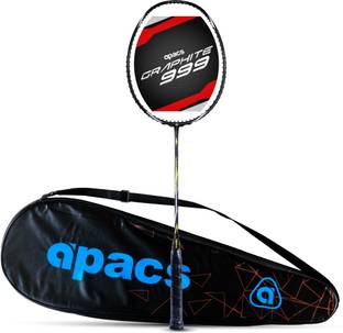 apacs Graphite 999 (30 LBS, Nano Tec Frame) Black, Yellow Unstrung Badminton Racquet