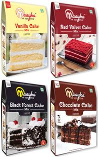 Maayka - Ek Atoot Rishta Red Velvet ,Vanilla , Chocolate & Black Forest Cake Mix (750gm) 750 g