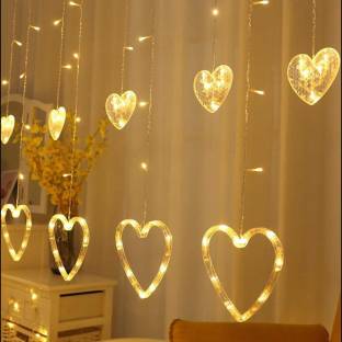 Devnidhi agri products 136 LEDs 101 inch Yellow Flickering Heart Rice Lights