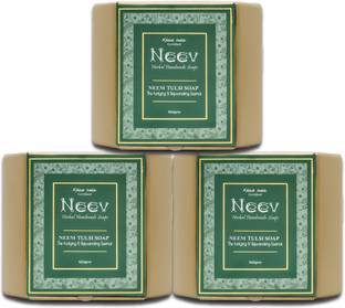 Neev Neem Tulsi Handmade Soap- The purifying and rejuvenating (100gm)- Set Of 3
