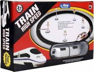 RAINBOW INDIA High Speed Metro Train with Round Track with Sign Boards for Kids