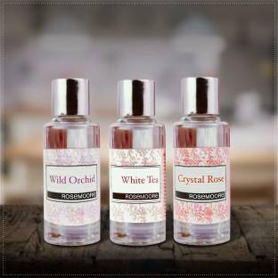 ROSeMOORe Aroma Diffuser Oil/Scented oil/Fragrance oil (Pack of 3, White Tea | Wild Orchid | Crystal Rose - 15ml each) Aroma Oil
