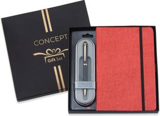 Concept Classic Diary Giftset with Pierre Cardin Ball Pen - A5 Diary Single Rule 192 Pages