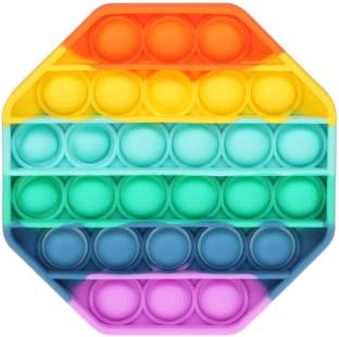 Chigy Wooh Pop It Toy Pop It Fidget Toy Rainbow Popit Squeeze Toys Kids Fun Toys Among Us Poppets Toy For Girls And Boys Stress Relief Toys For Adults Useful Gift