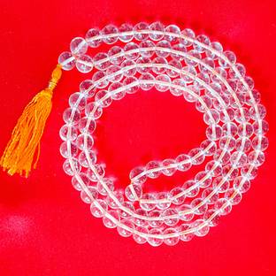 aalayam selveer Sphatik Mala Original(8mm) 108+1 Beads, 8mm Bead Size, Length 19.5 Inches, 1 No Quartz Stone Necklace