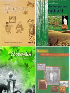 Combo Of 4 Books Of SOCIAL SCIENCE For Class 9 NCERT( HISTORY, GEOGRAPHY, CIVICS, ECONOMICS) (Paperback, NCERT)