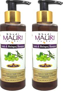 Khadi Mauri Amla Bhringraj Shampoo - Pack of 2