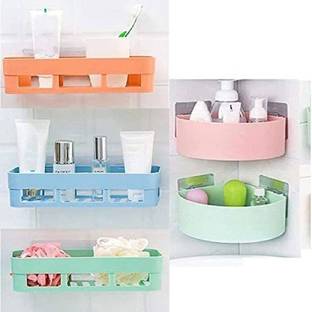 Creativen Bathroom Shelf Wall Mounted No Drill Storage Super Adhesive Bathroom Organizer