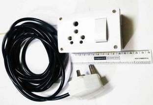 Satymidustry 16 AMP Extension wire10 mtr with switch board plug with 3 core cable fitted ready to use 1  Socket Extension Boards