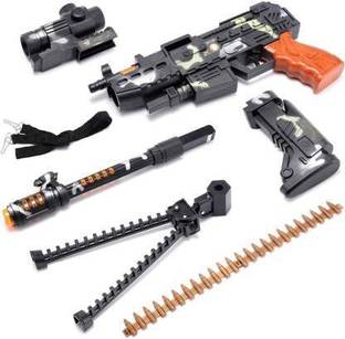 Sakshi Enterprises Military Toy Gun for Kids with Music & Vibration army commando force assault rifle machine toy gun with Laser Light, Flash Light Music for Kids Guns & Darts Guns & Darts