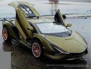 Bonobos 1:32 Scale Metal Diecast Lamborghini Sian Pull Back Car, Pack of 1