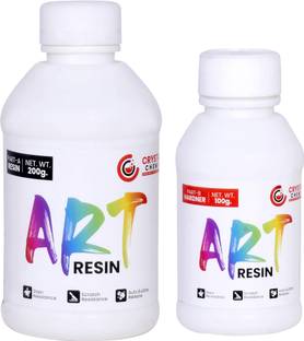 art resin Crystal Clear Resin UV Resistant| Long- Lasting| Smooth Finish| All Surface |Easy to Use Epoxy 300 GRAM