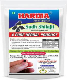Hardia Natural & Pure solid Raw Shilajit Resin 25 Grams
