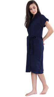 lacylook Navy Blue Large Bath Robe
