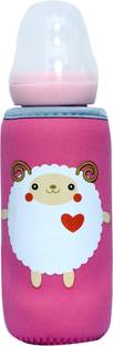 Jingle Kids Baby Borosilicate Glass Feeding Milk Liquid Feeder Bottle & Bottle Cover Sleeve - 120