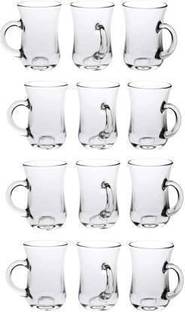 CHIKA Pack of 12 Glass TURKISH CUP 001
