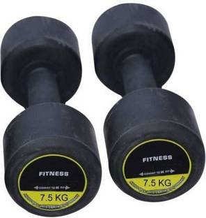 EXTREME FIT Exclusive Quality Rubber Dumbbell Set Of 7.5 kg X 2 Fixed Weight Dumbbell