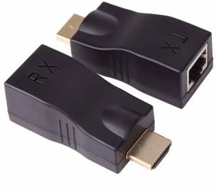 TRUSTECH 2Pcs HDMI Repeater, HDMI to RJ45 Network Cable Extender Converter Repeater Over CAT-5e CAT6 1080p up to 30m Extender Repeater for HDPC 4K 2K Electronic Components Electronic Hobby Kit