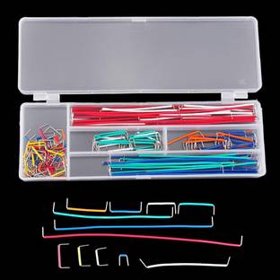 TRUSTECH 140pcs U Shape Shield Solderless Breadboard Jumper Cable Wires Kit, 140pcs Jumper Cable Kit, u shape jumper wires, Jumper wire, Jumper wire Electronic Components Electronic Hobby Kit