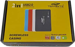 TERABYTE 2in1 USB 2.0 External Hard Drive Screwless Laptop Casing for 2.5" SSD/HDD 2.5 inch HDD Enclosure 2.5 inch Laptop Casing