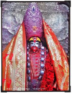 FURNATO Home Decor | Long Lasting UV Coated Hard Unbreakable MDF Board Laminated Picture of MAA TARA of TARAPIT SHAKTIPIT | SIZE: 12X16 INCH | Religious Home Decor Painting Photo Digital Reprint 16 inch x 12 inch Painting