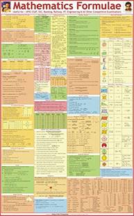 MATHS FORMULA CHART Laminated Both Sides Useful for UPSC, SSC , Railway, Banking, IIT, Engineering and all other Competitive Exams Paper Print