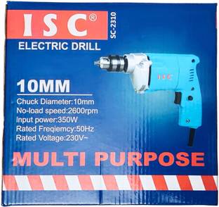 ISC ISC 10mm High Quality Electric Power Drill + 1 Masonary Bit + 13Pcs Hss Bit Set Combo Pistol Grip ...
