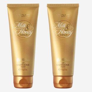 Oriflame MILK & HONEY GOLD Smoothing Sugar Scrub Small Pack 75g (Pack of 2) Scrub