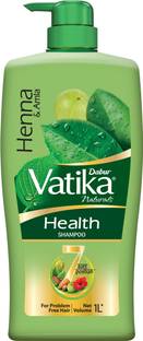 DABUR VATIKA Health Shampoo, With 7 natural ingredients, Controls Frizz