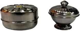 S Mark S mark Steel Soap Box - Metal Soap Tin - Oval Shape - 1 Metal Soap Box (2pcz)