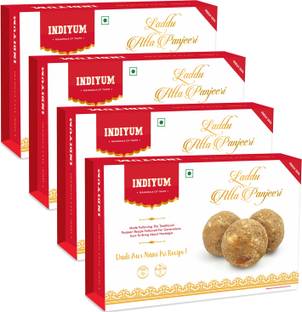 Indiyum Indian Sweets Mithai Laddu Atta Panjeeri Box