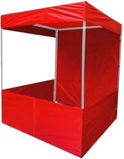 Shri R K Canopy Foldable Tent for Advertisement Branding Promotion (4x4x7ft, Red) Tent - For 5 Person