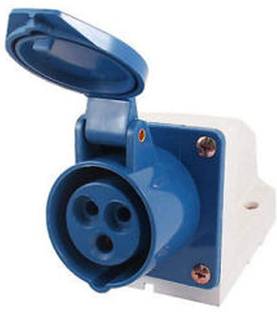 kamcon IP44 Industrial Electric Plug and Socket 16A 3Pin for Panel Use Pack of 1 plug socket Wire Connector Wire Connector