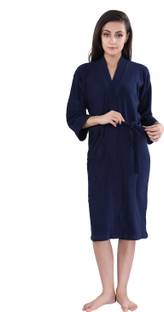 HotGown Full Navy Blue Small Bath Robe