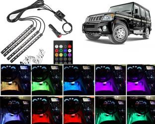 Selifaur 4 pieces 48 LED DC 12V Multicolour Car Strip Atmosphere Lamp Music Light For Bolero Car Fancy Lights