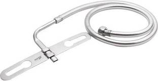 Mocksh Premium Quality 304 Grade Stainless Steel Multi Type Jet Spray / Toilet Jet / Toilet Bidet Hands-Free Spray with 1.5 Meter Heavy PVC Hose (Chrome), Pack Of 1 Faucet Set