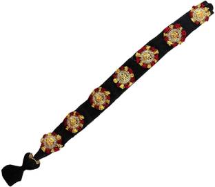krelin Bharatanatyam Savaram & Kunjalam Kemp Ready Jada Set With 7Pcs Jada Set For Women Braid Extension