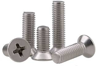 RPI SHOP Bolt - M4 X 10mm Phillips Drive Countersunk (CSK) Head Screws, Phillips Drive, Fully Thread, Nickel Finish, Machine Thread, Quantity - 10 Pcs